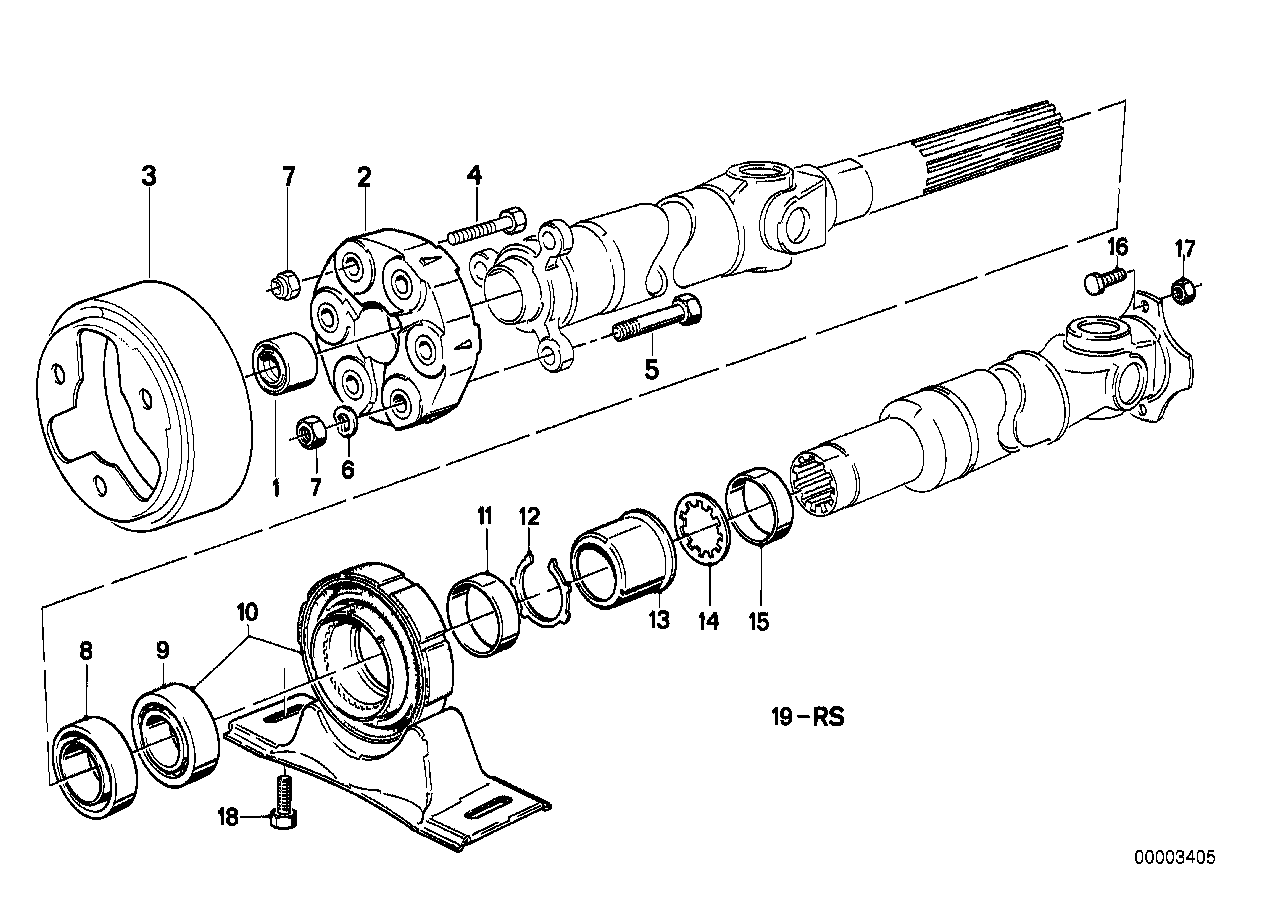 BMW 2612 1 225 071 - Подшипник карданного вала, центральная подвеска unicars.by