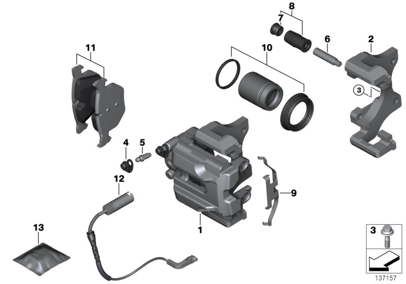 BMW 34212284296 - Тормозные колодки, дисковые, комплект unicars.by