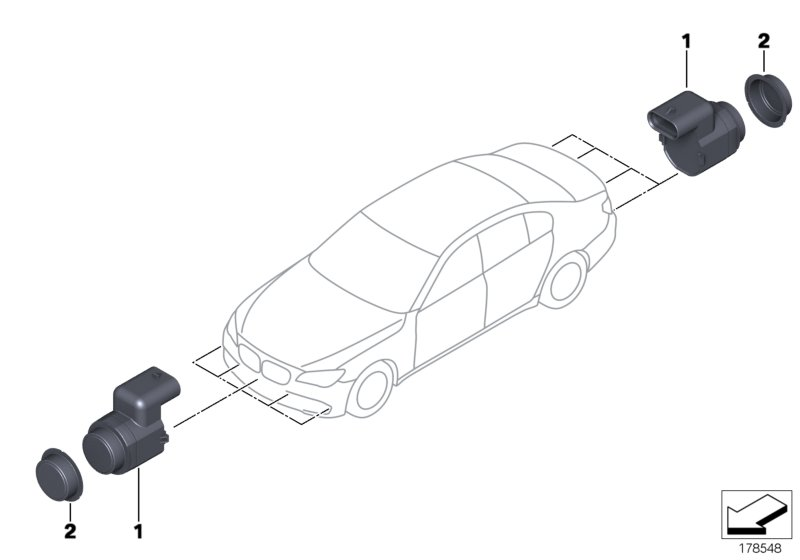 BMW 66 20 8 046 453 - Датчик, система помощи при парковке unicars.by