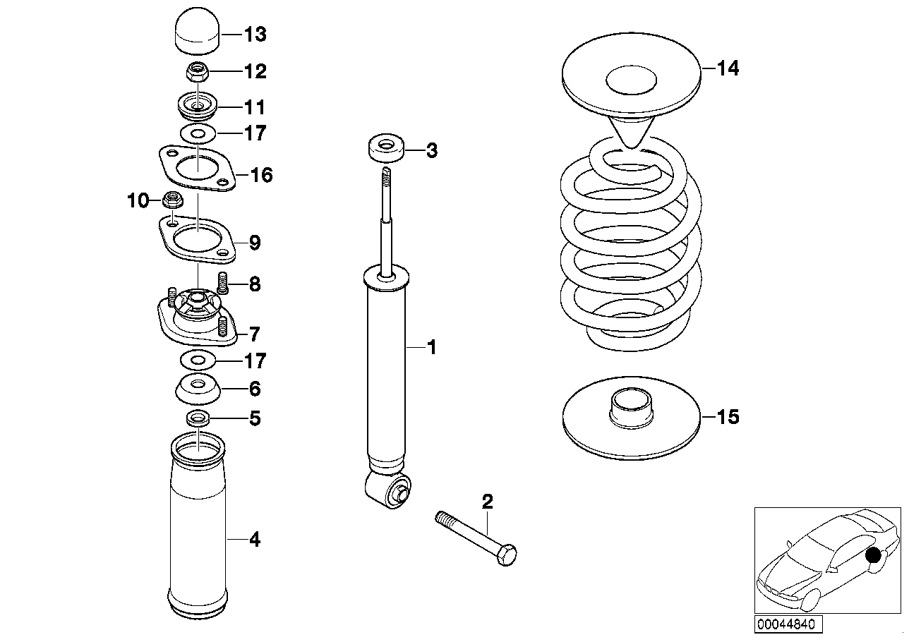 Mini 33521092362 - Опора стойки амортизатора, подушка unicars.by