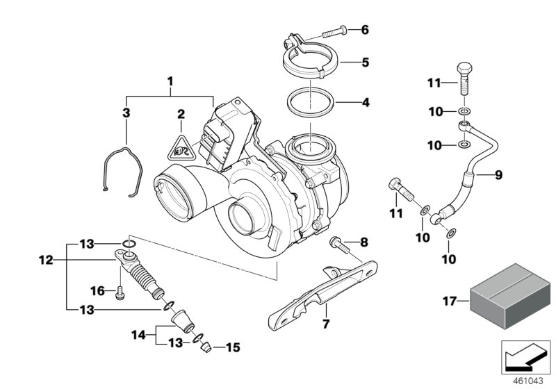 BMW 11427804257 - Трубка, маслопровод компрессора unicars.by