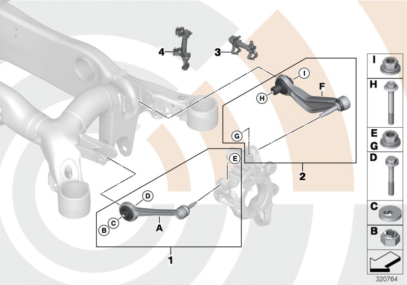 BMW 33 32 2 348 885 - Рычаг подвески колеса unicars.by