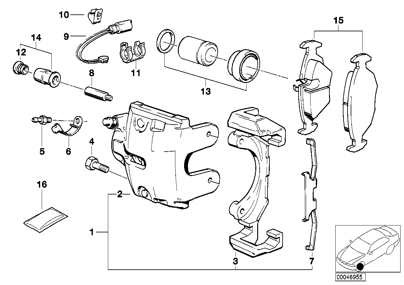 BMW 34 11 1 160 363 - Тормозной суппорт unicars.by