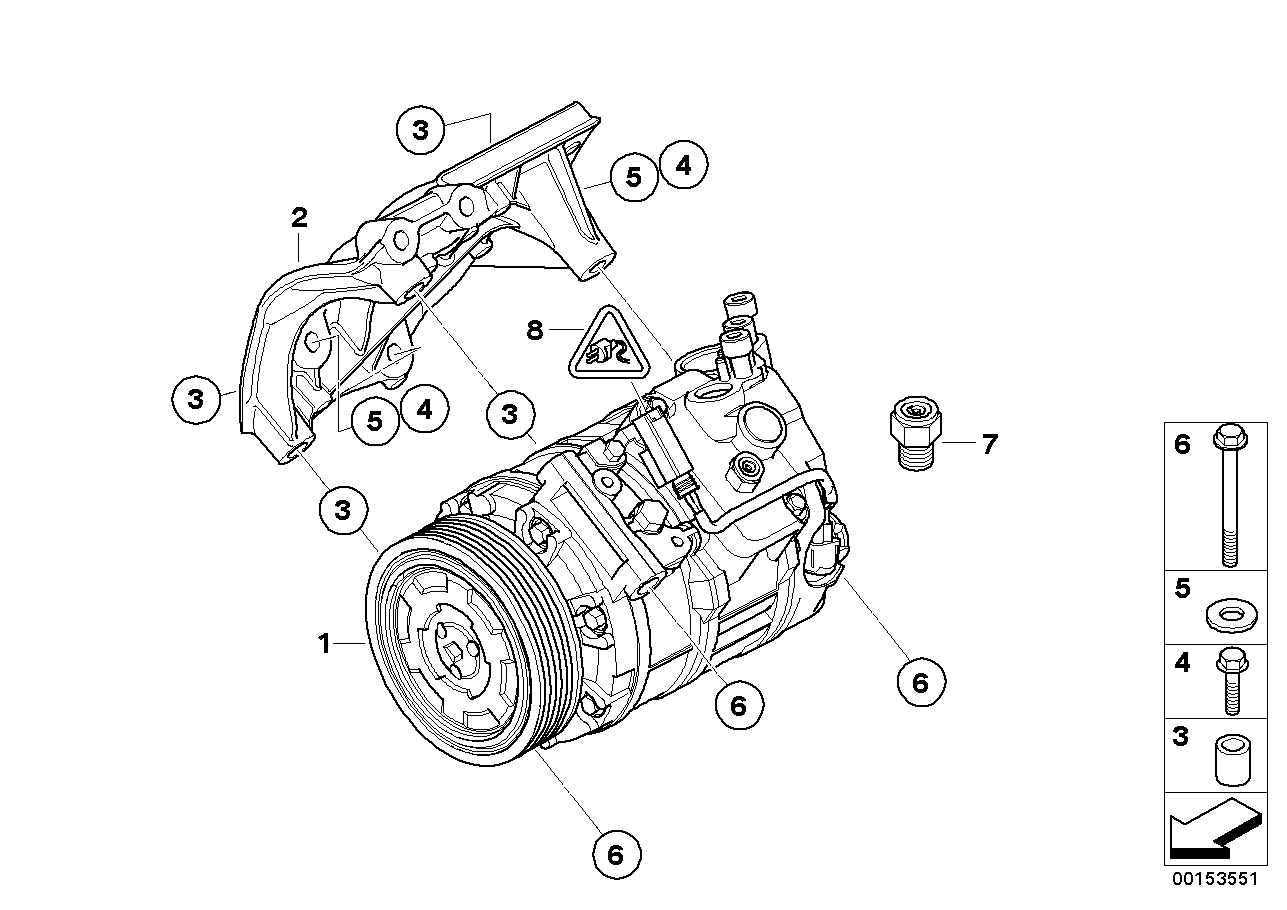 BMW 64 52 6 956 719 - Компрессор кондиционера unicars.by