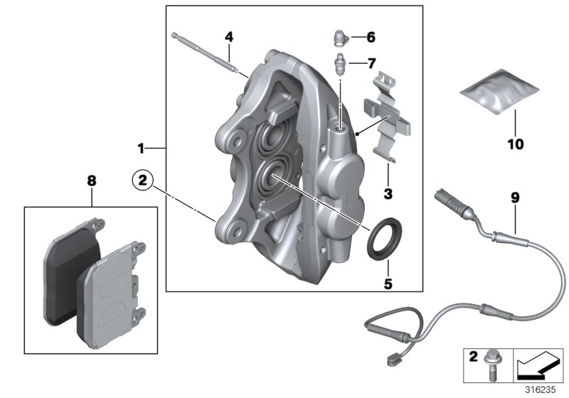 BMW 34116878876 - Тормозные колодки, дисковые, комплект unicars.by