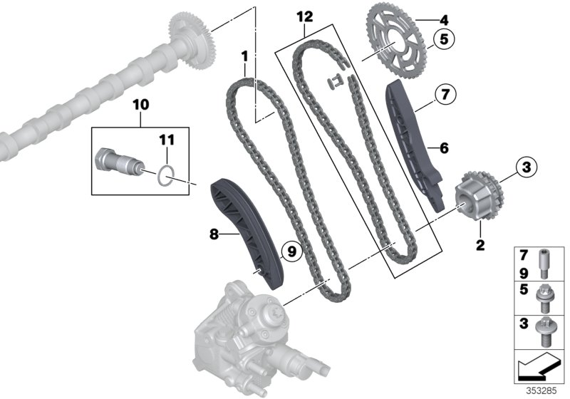 BMW 11 31 7 617 475 - Комплект цепи привода распредвала unicars.by