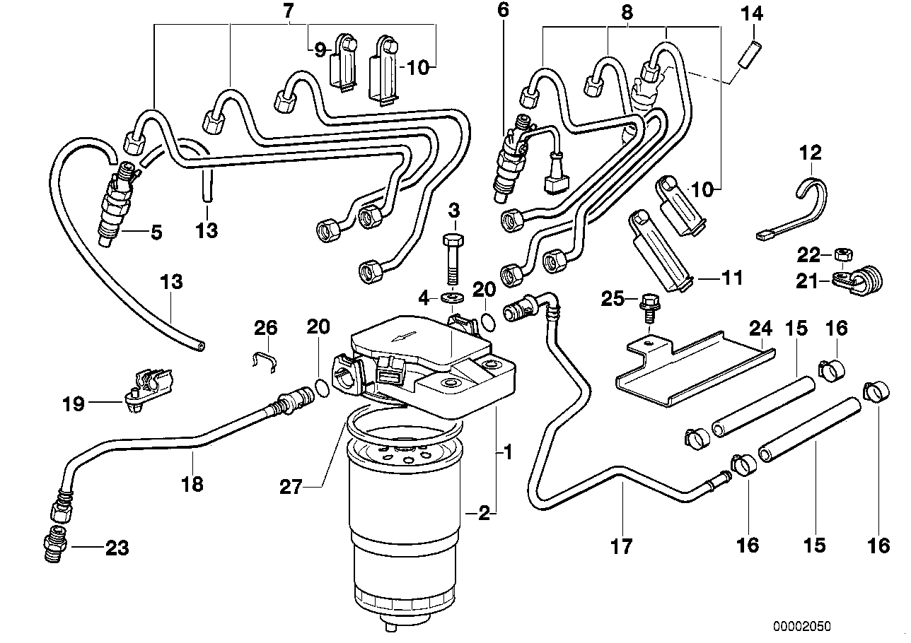 BMW 13 32 2 243 653 - Топливный фильтр unicars.by