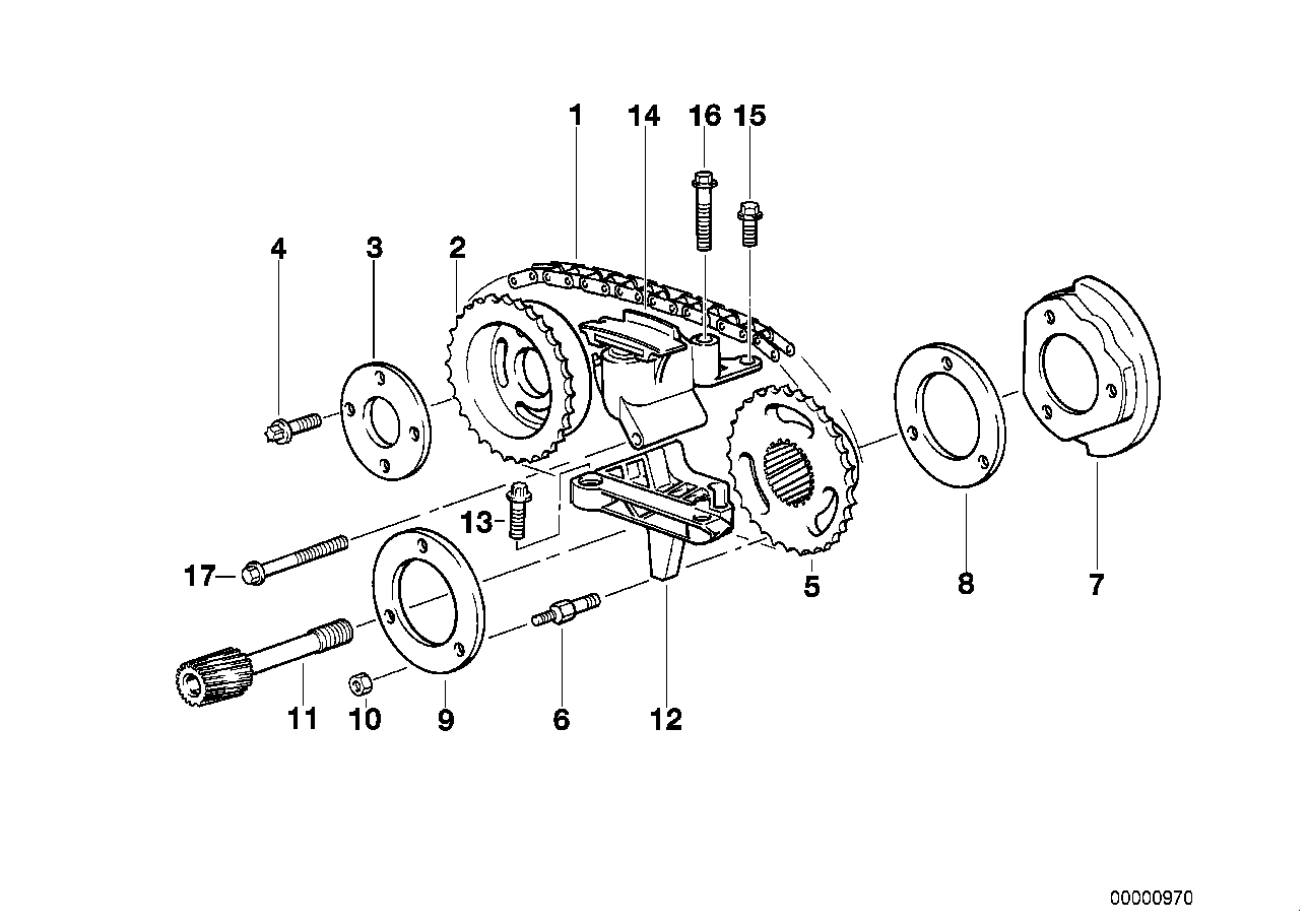 BMW 11361738470 - Комплект цепи привода распредвала unicars.by