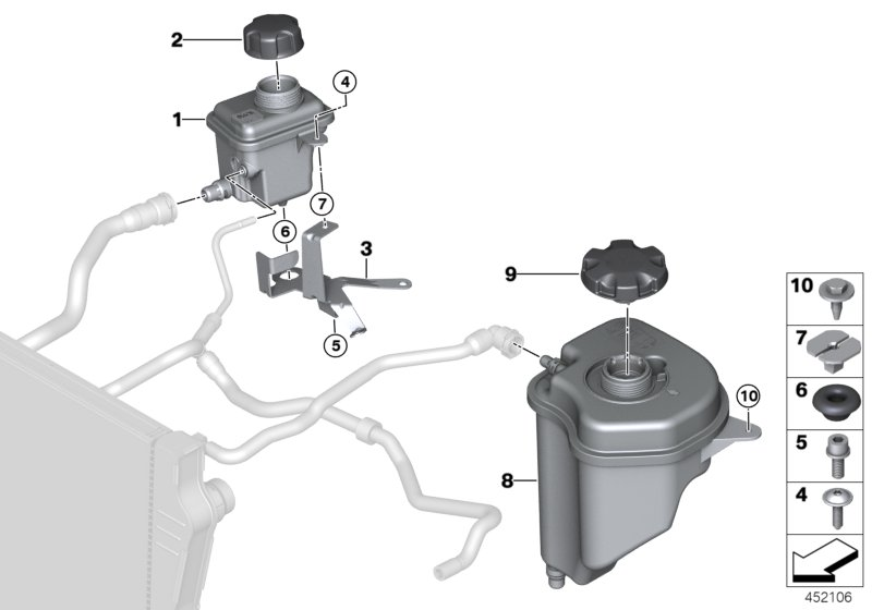 BMW (BRILLIANCE) 17 11 7 639 024 - Крышка, резервуар охлаждающей жидкости unicars.by