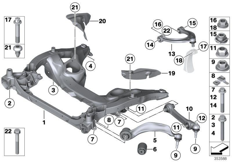 BMW 07 11 9 907 882 - Ремкомплект, подвеска колеса unicars.by