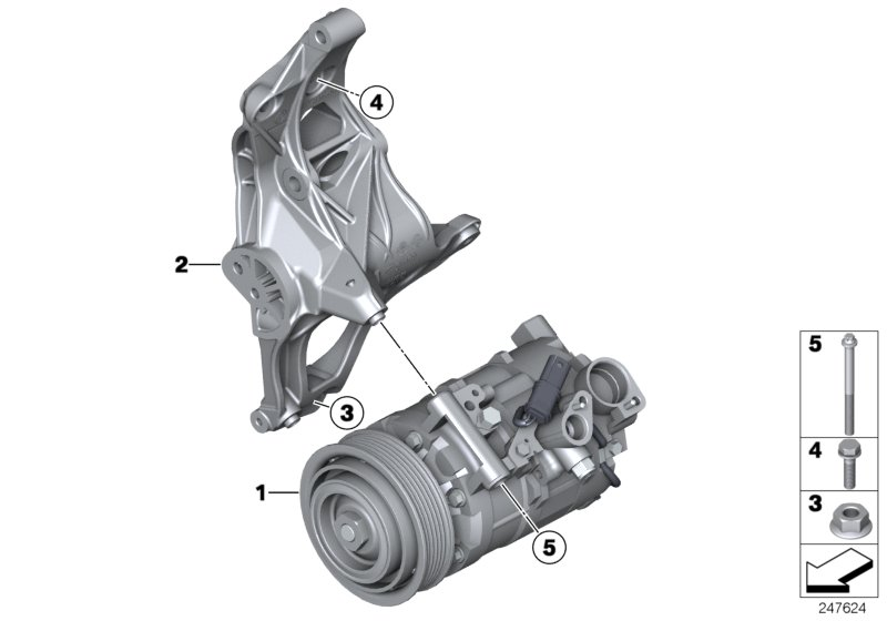 BMW 64 52 9 222 308 - Компрессор кондиционера unicars.by