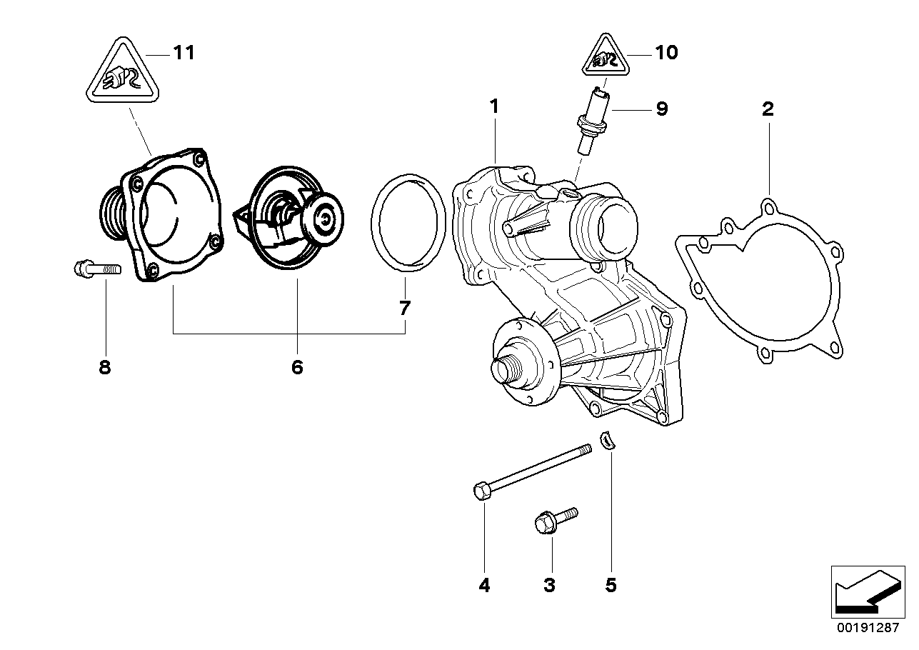 BMW 11531437526 - Термостат охлаждающей жидкости / корпус unicars.by