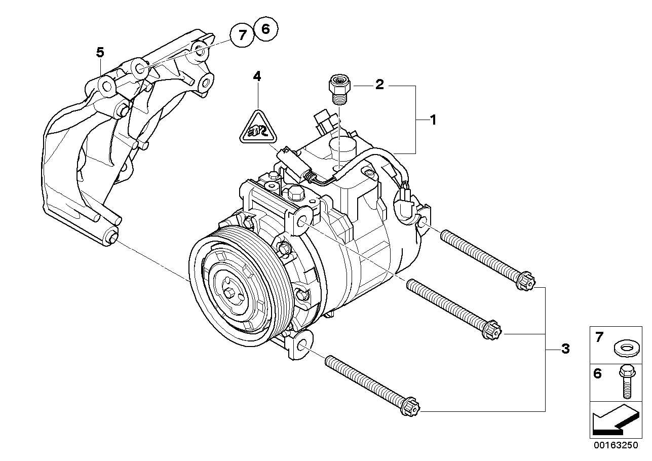 BMW 64 52 6 961 621 - Компрессор кондиционера unicars.by