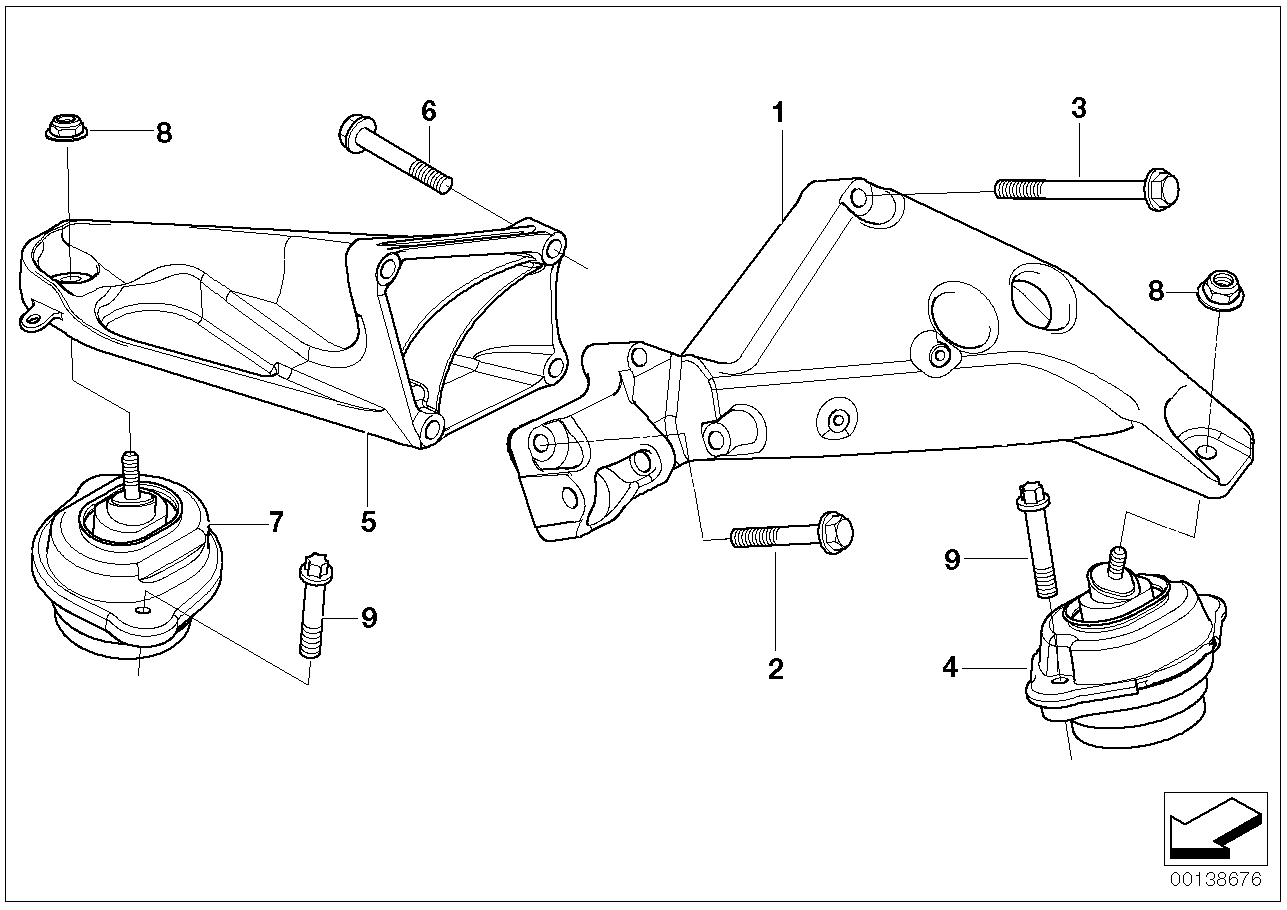 BMW 22 11 3 421 300 - Подушка, опора, подвеска двигателя unicars.by