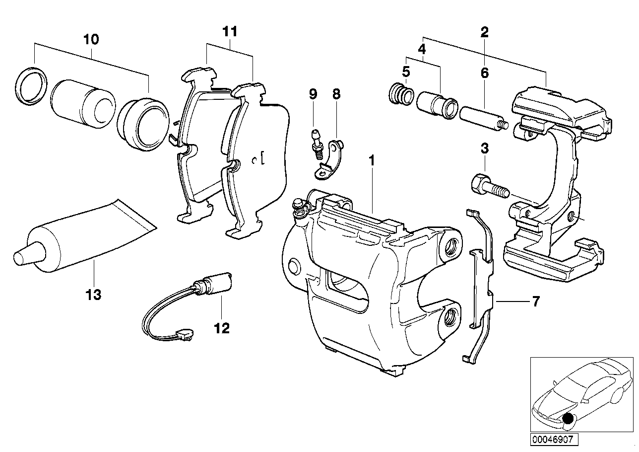 BMW 34 11 1 153 202 - Ремкомплект, тормозной суппорт unicars.by