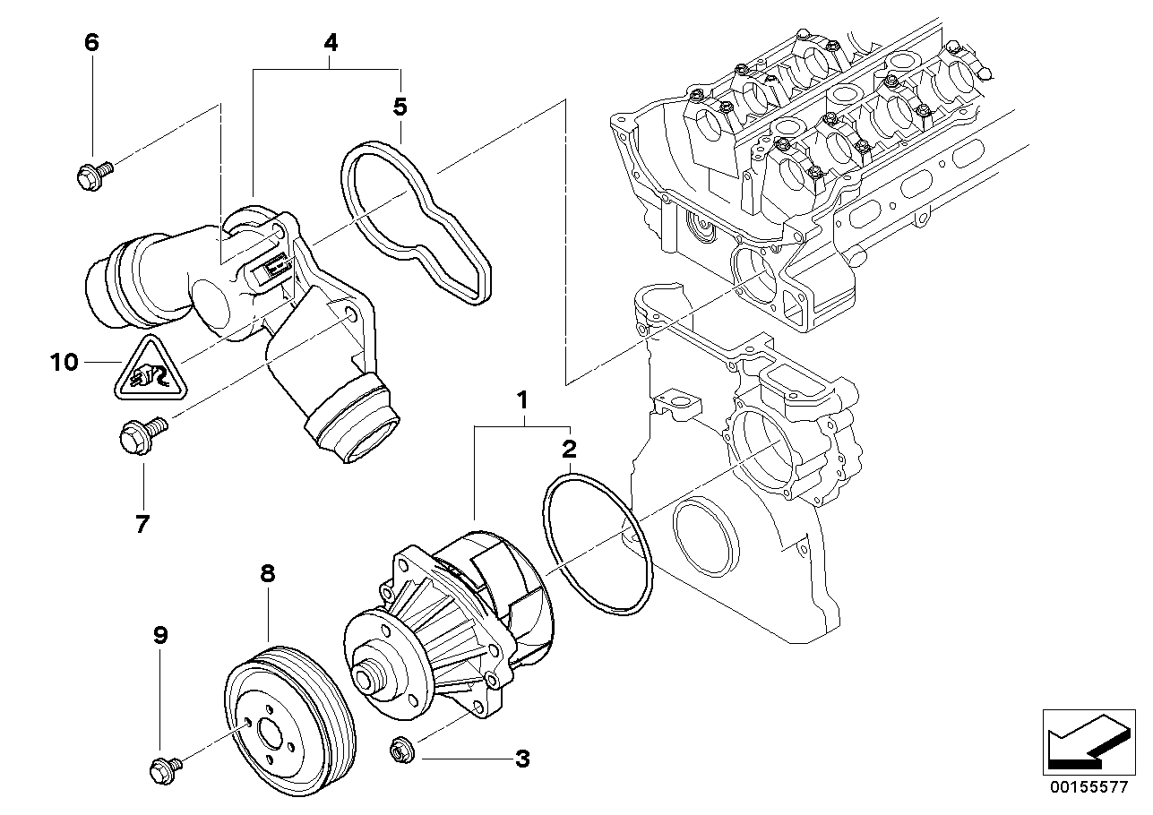 BMW 11 51 1 711 484 - Прокладка, водяной насос unicars.by