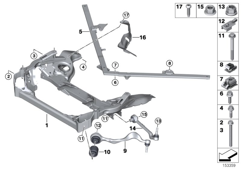 BMW 31 12 6 763 719 - Сайлентблок, рычаг подвески колеса unicars.by