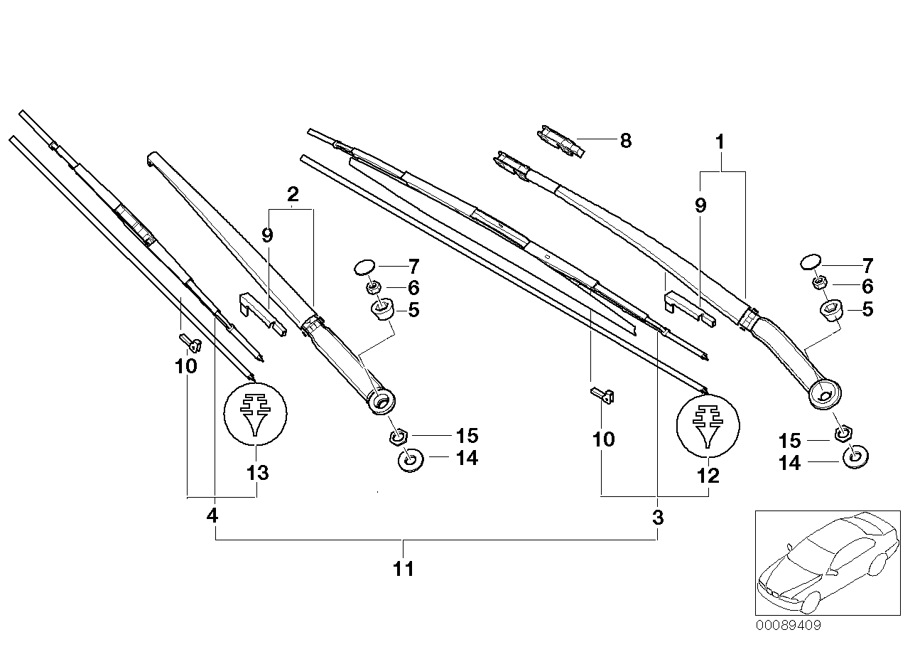 BMW 61 61 0 037 027 - Щетка стеклоочистителя unicars.by