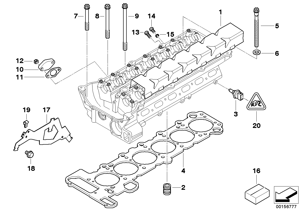 BMW 11 12 7 501 304 - Прокладка, головка цилиндра unicars.by