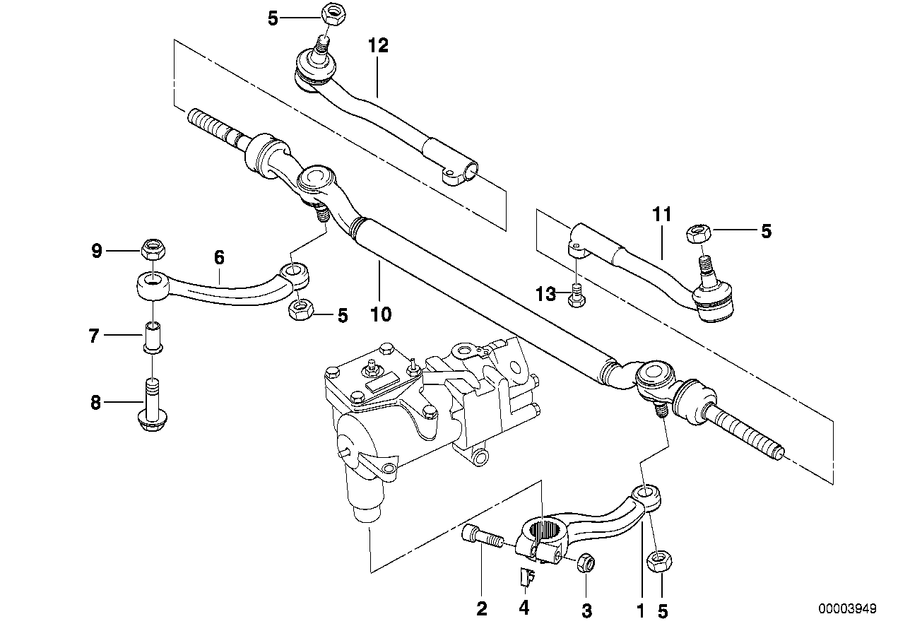 BMW 32 21 1 141 345 - Наконечник рулевой тяги, шарнир unicars.by