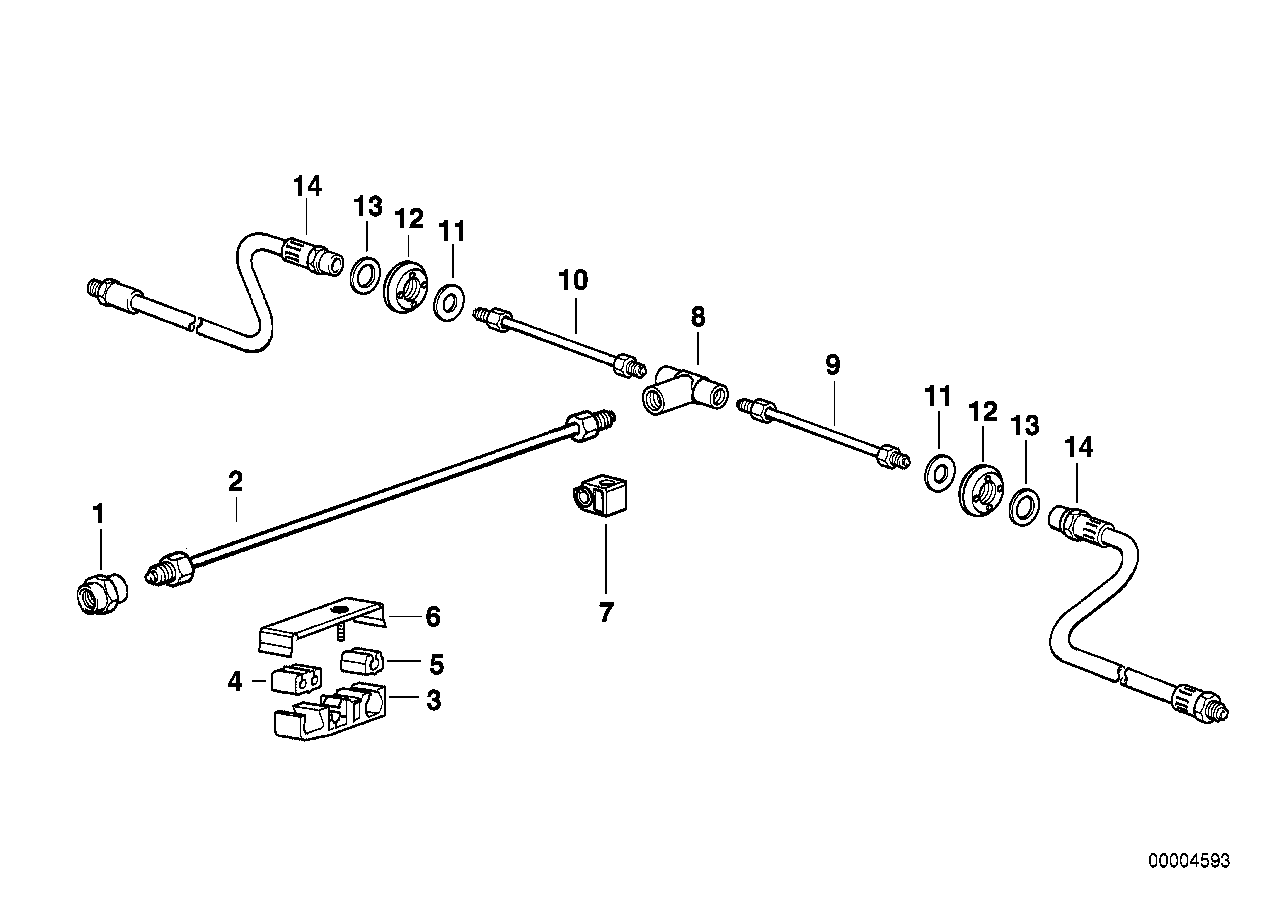 BMW 3430 1163 080 - Тормозной шланг unicars.by