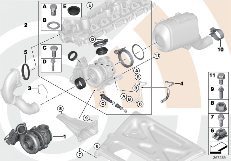 BMW 1165 7794 260 - Турбина, компрессор unicars.by