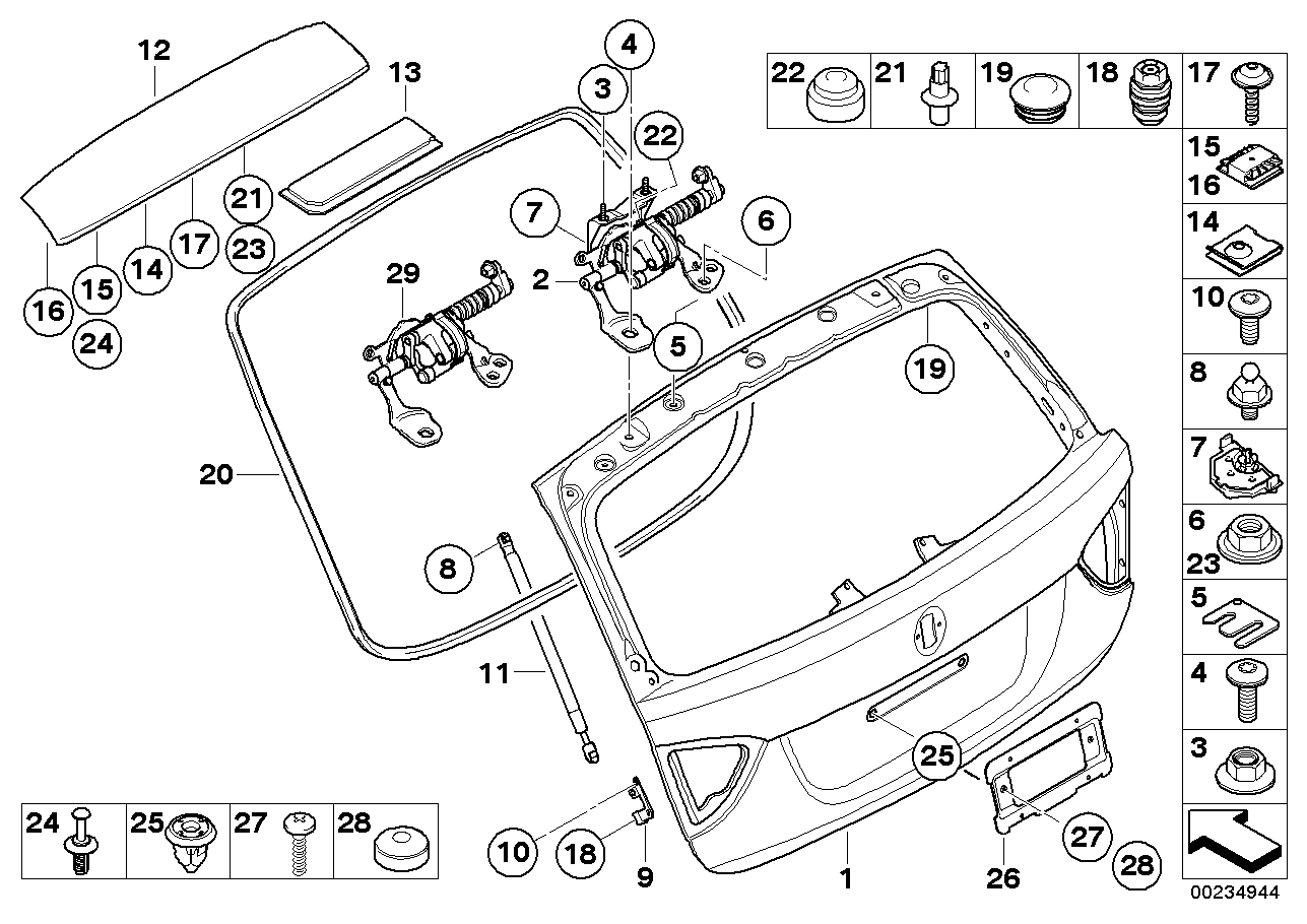 BMW 51247127875 - Газовая пружина, упор unicars.by