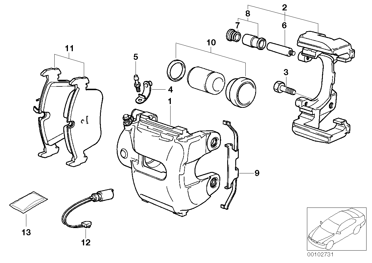 BMW 34116758113 - Тормозной суппорт unicars.by