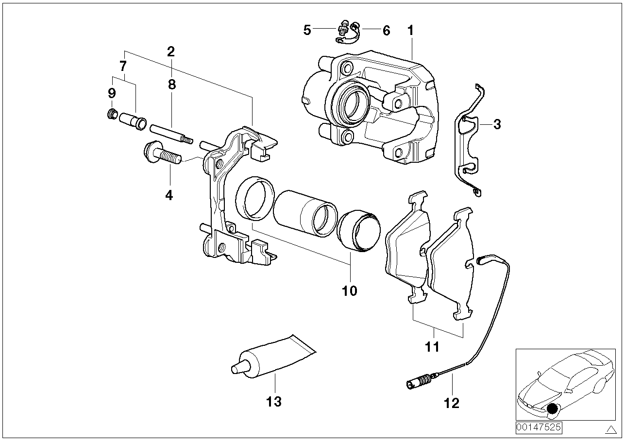 BMW 34116761280 - Тормозные колодки, дисковые, комплект unicars.by