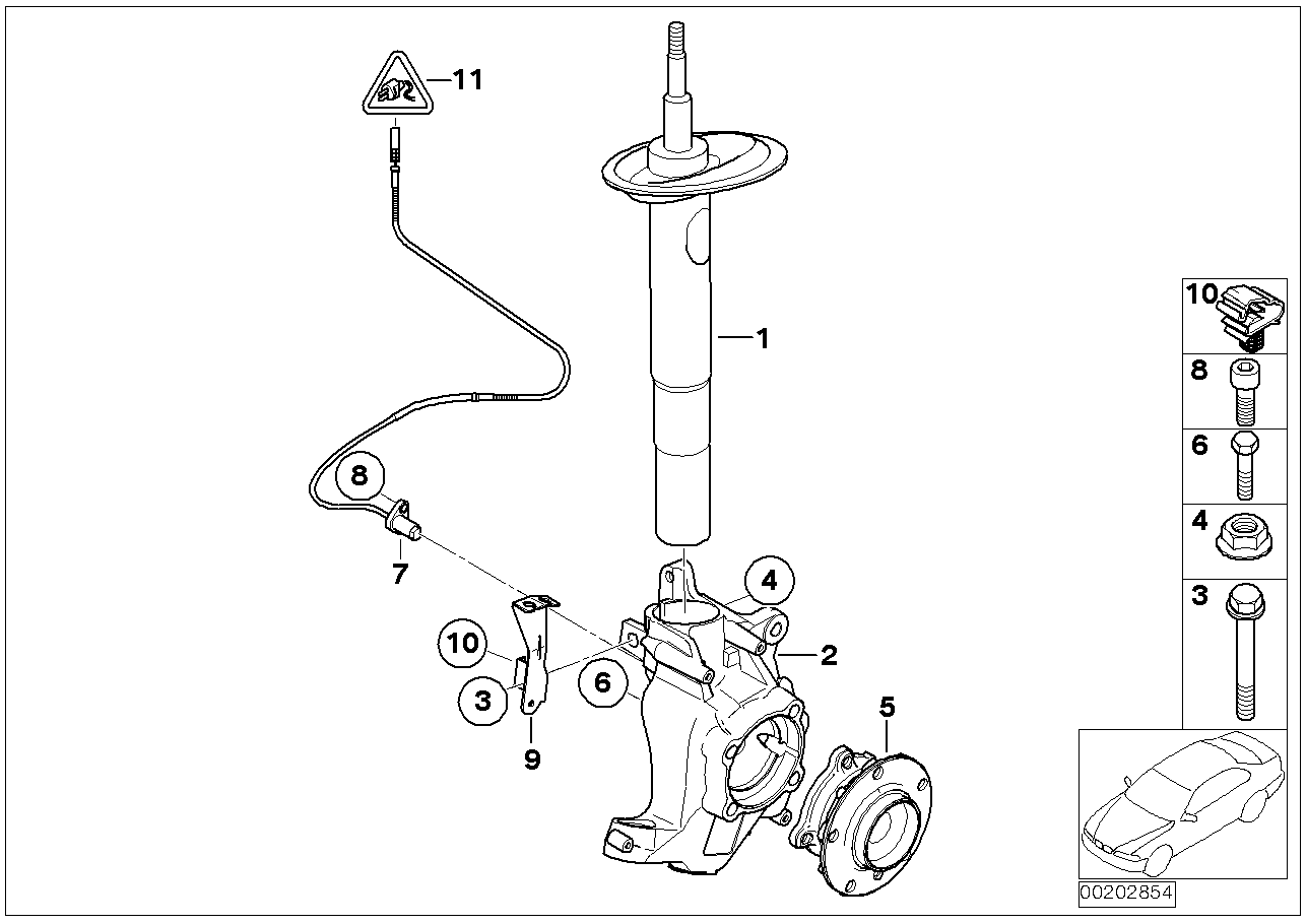 BMW 31216753461 - Поворотный кулак, подвеска колеса unicars.by