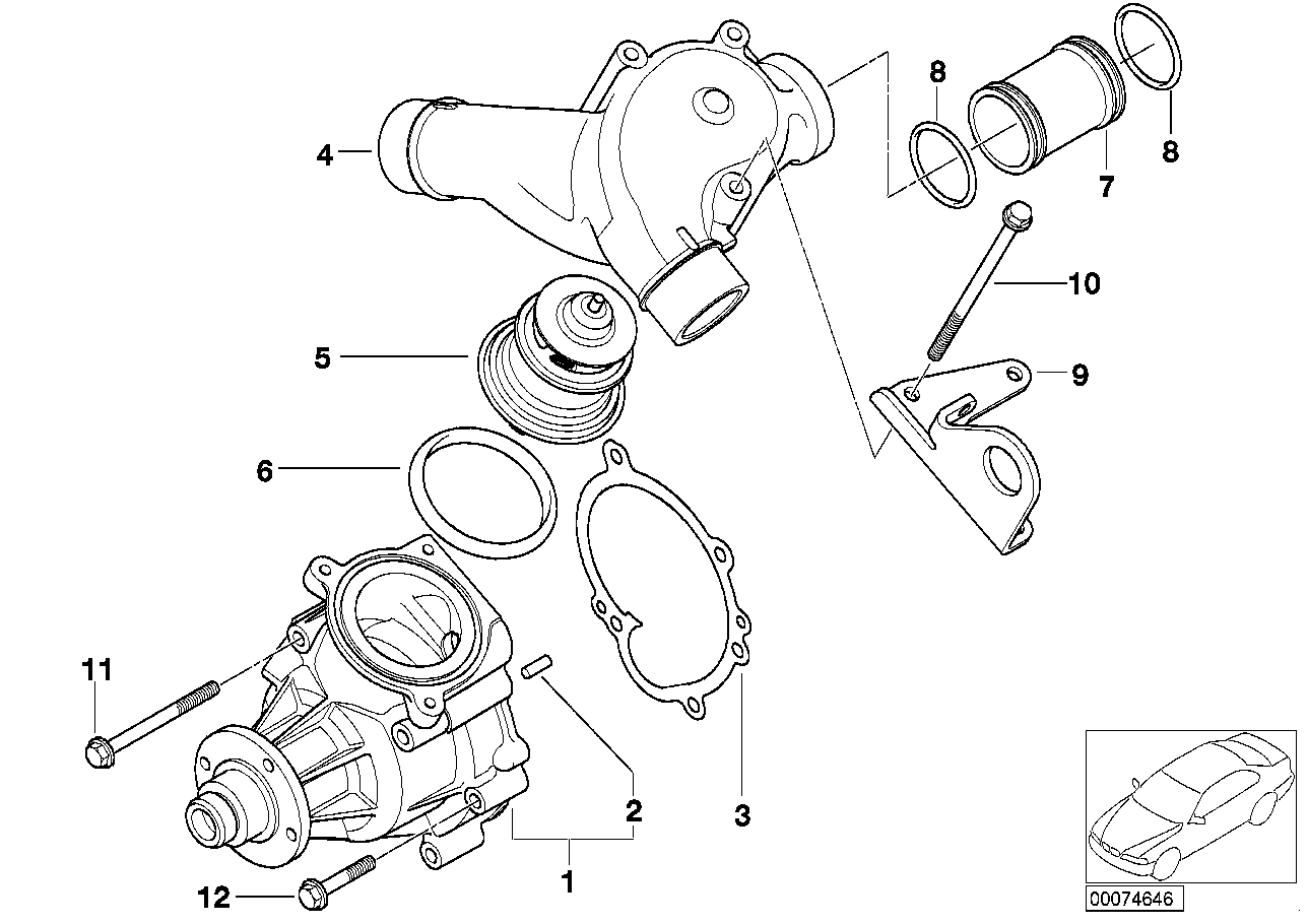 BMW 11531318274 - Термостат охлаждающей жидкости / корпус unicars.by