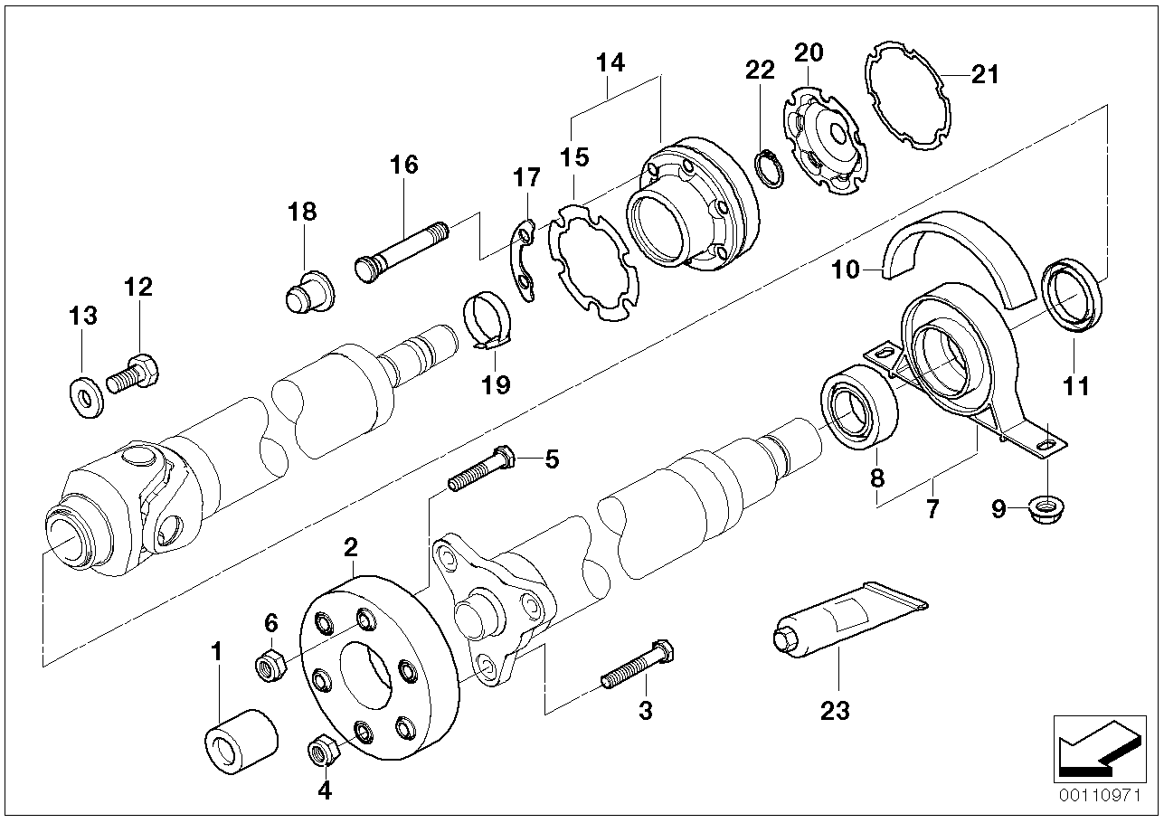 BMW 26 12 2 282 495 - Подшипник карданного вала, центральная подвеска unicars.by