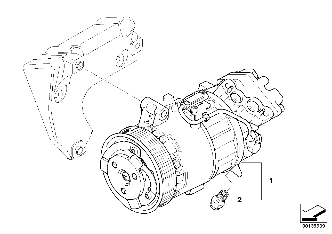 BMW (BRILLIANCE) 64 52 9 182 793 - Компрессор кондиционера unicars.by