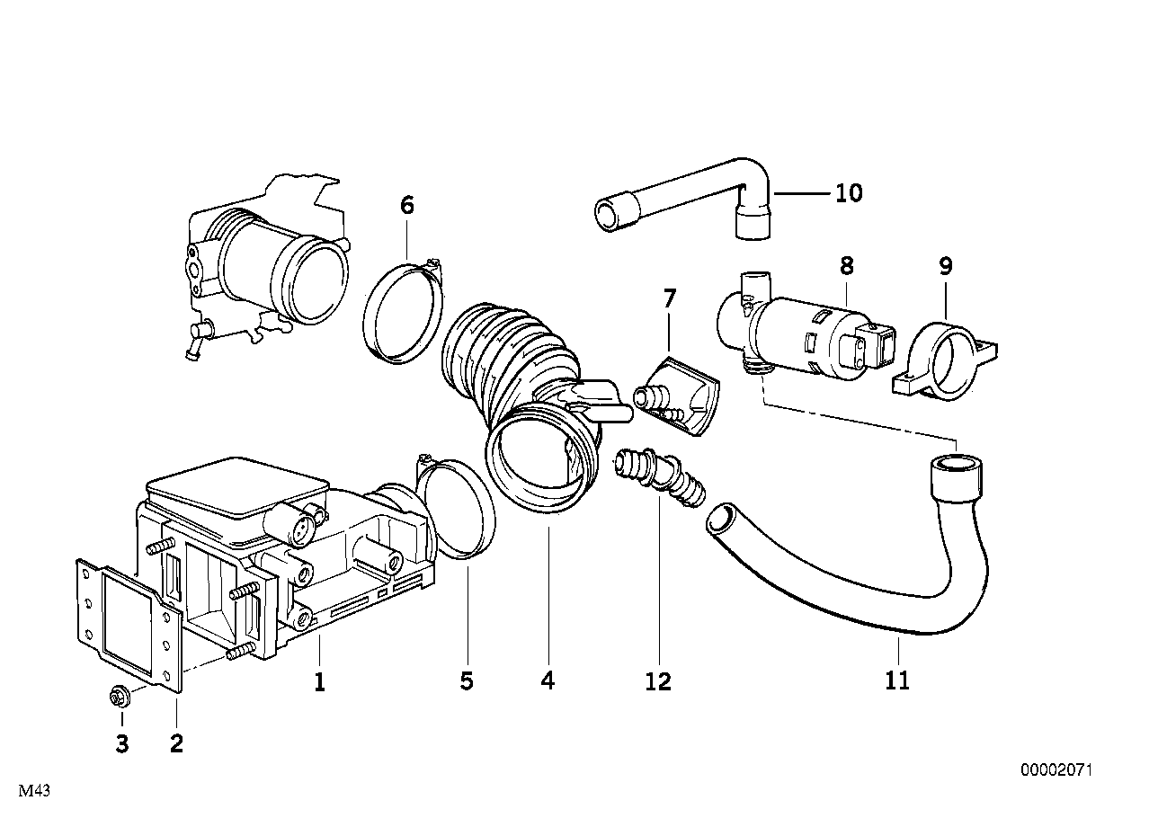 BMW 13 62 7 547 979 - Датчик потока, массы воздуха unicars.by