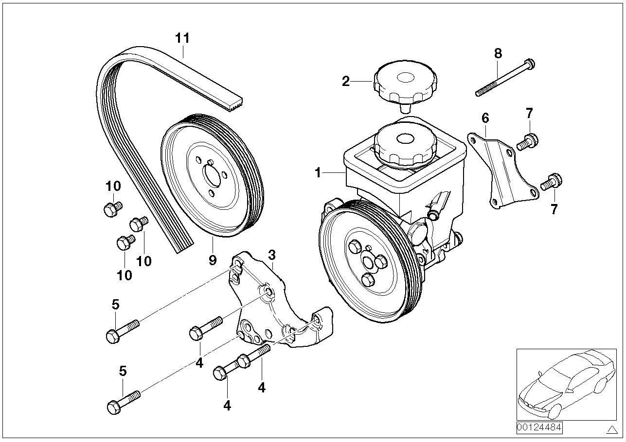 BMW 32 41 1 095 748 - Гидравлический насос, рулевое управление, ГУР unicars.by