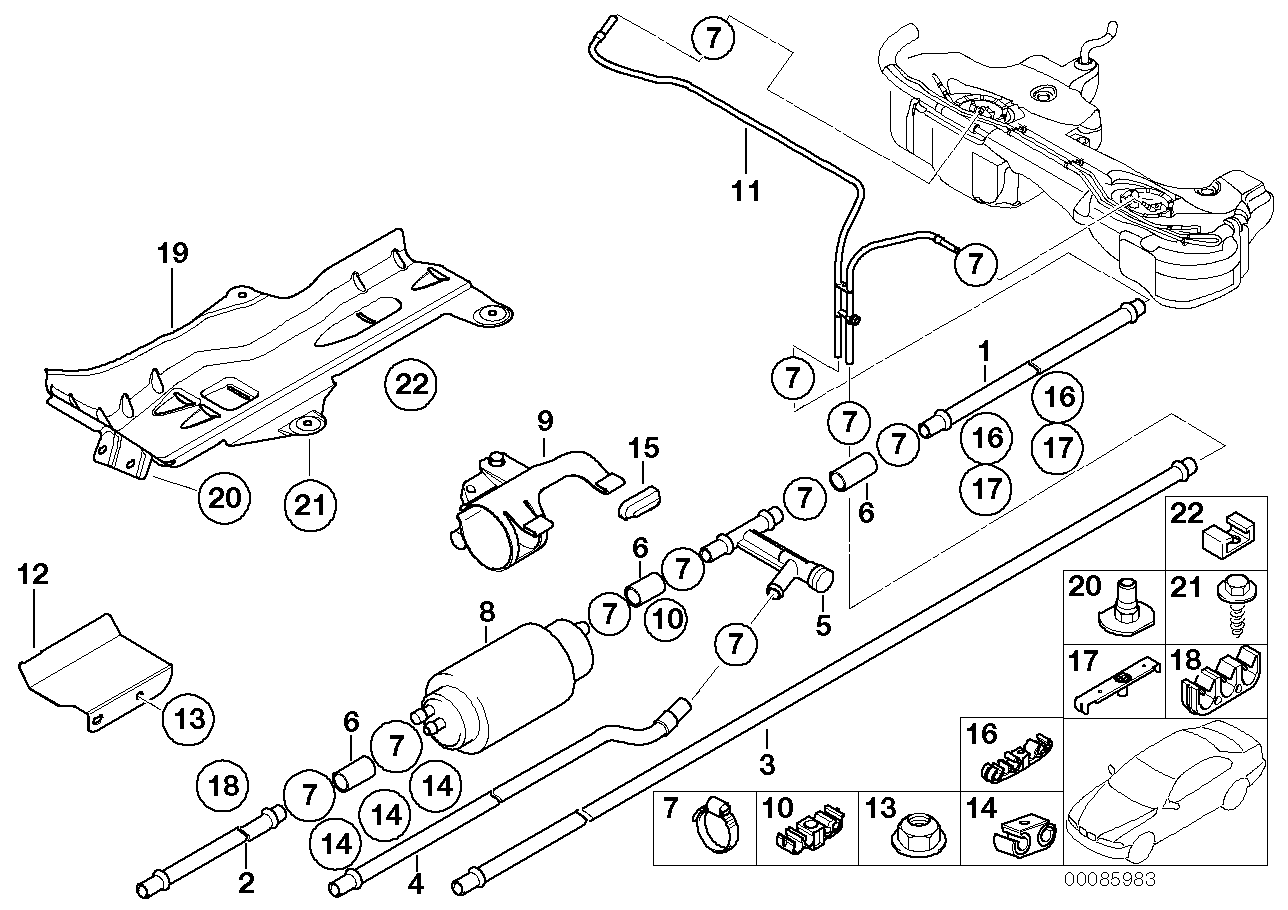 BMW 16 12 6 750 603 - Топливный насос unicars.by