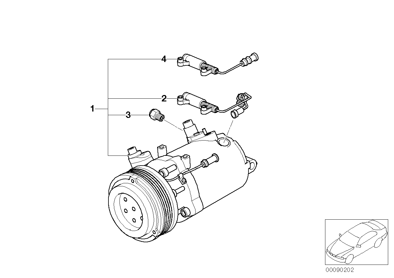 BMW 64 52 6 910 459 - Компрессор кондиционера unicars.by