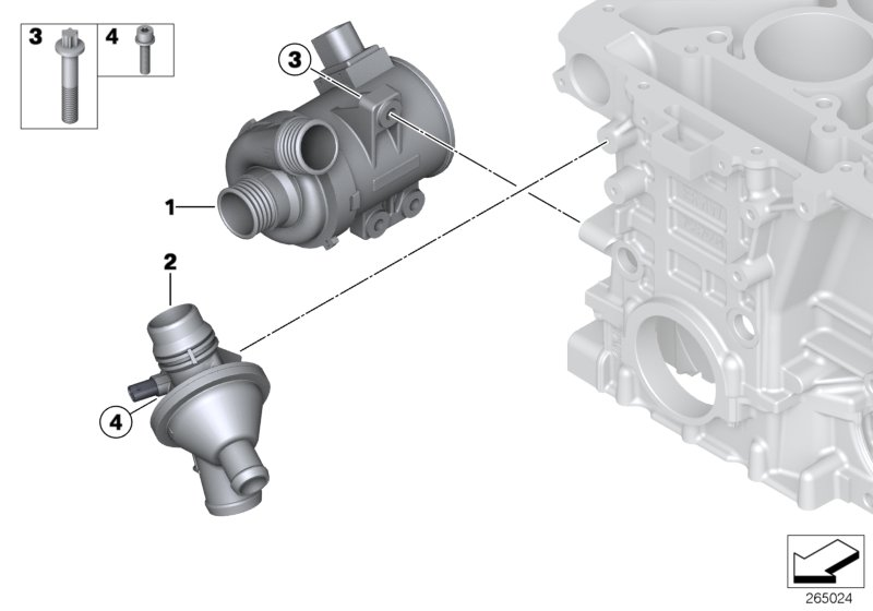 BMW 1153 8 648 791 - Термостат охлаждающей жидкости / корпус unicars.by