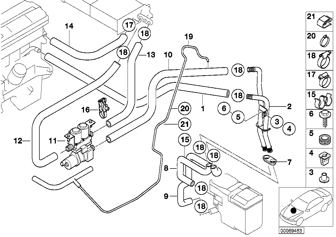 BMW 64128374995* - Шкив генератора, муфта unicars.by