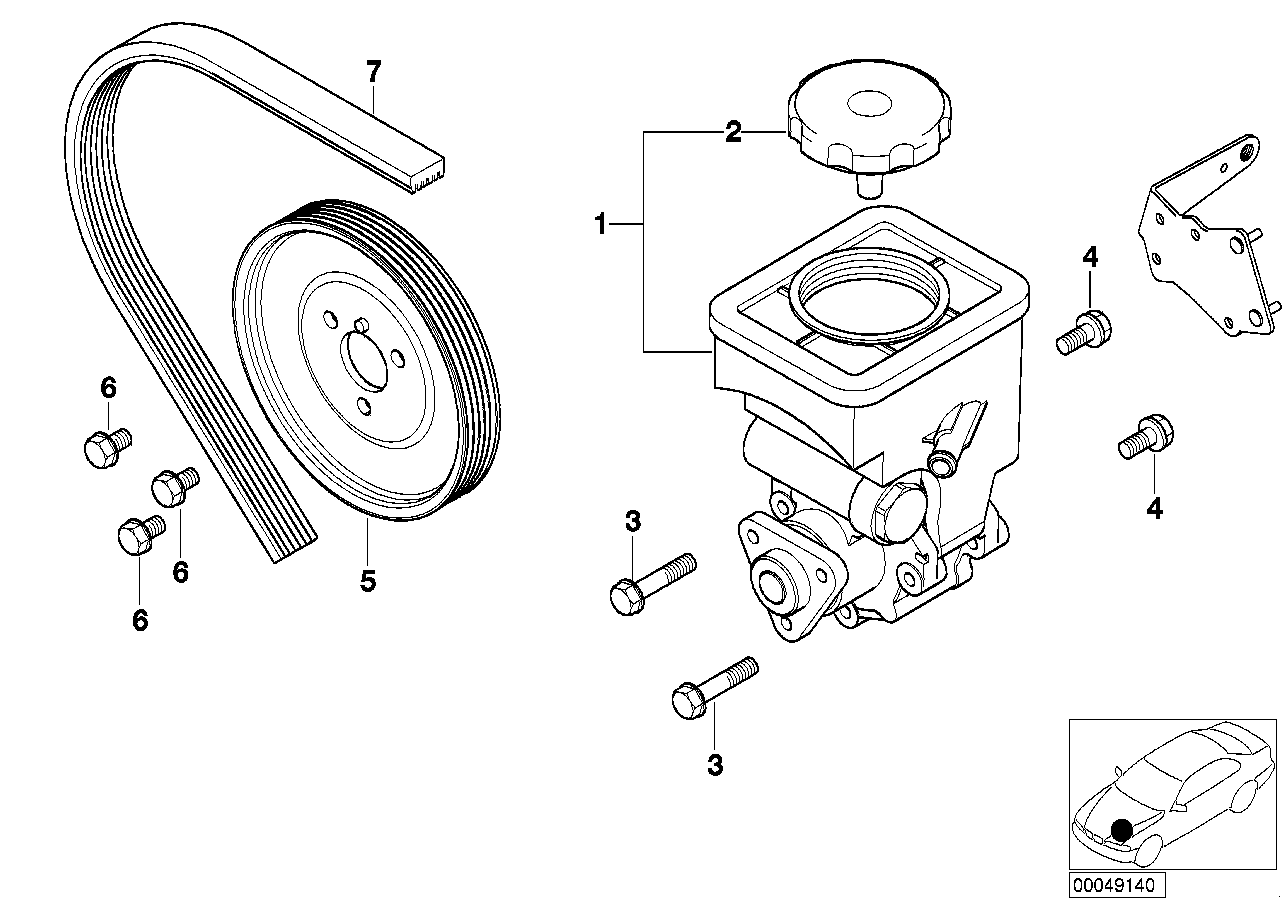 BMW 32 41 6 750 938 - Гидравлический насос, рулевое управление, ГУР unicars.by