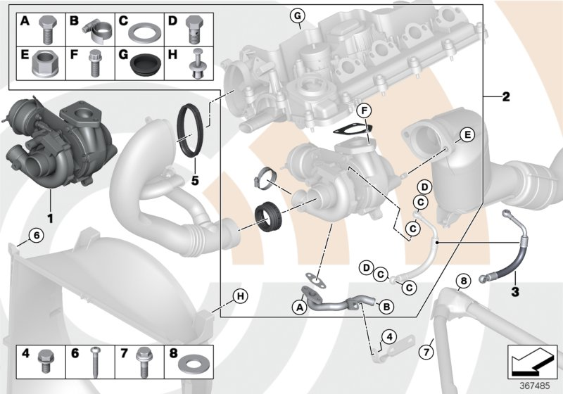 FORD 11652248901 - Установочный комплект, турбокомпрессор unicars.by