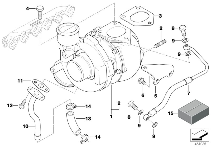 BMW 11427785856 - Трубка, маслопровод компрессора unicars.by