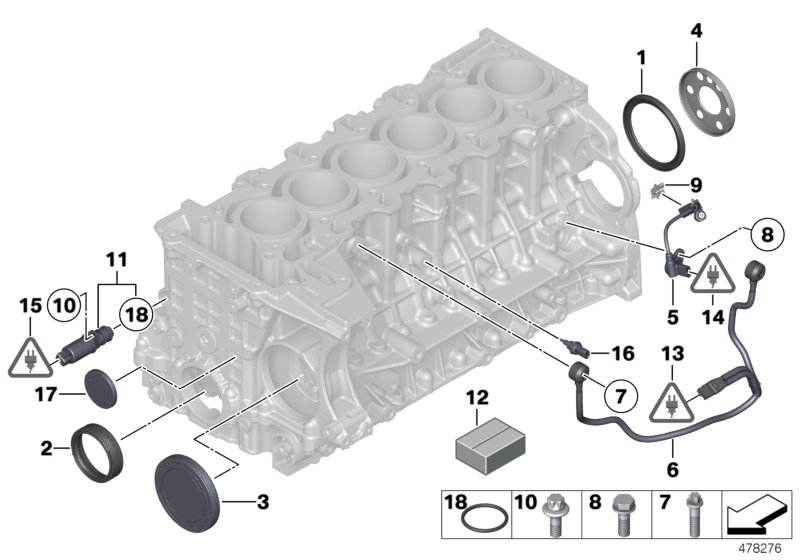 BMW 11 11 8 618 864 - Уплотняющее кольцо, коленчатый вал unicars.by