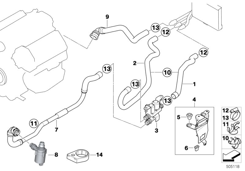 BMW 64 11 6 955 122 - Дополнительный водяной насос unicars.by