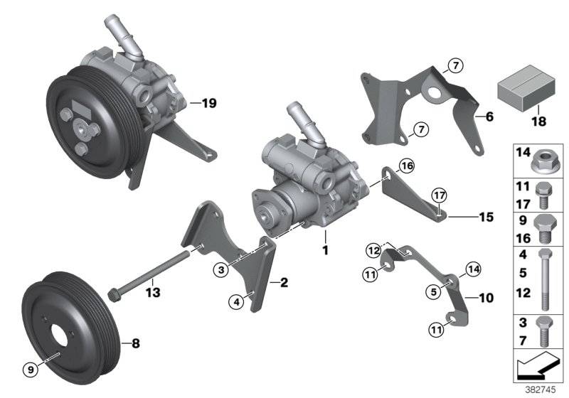 BMW 32 41 1 093 400 - Гидравлический насос, рулевое управление, ГУР unicars.by