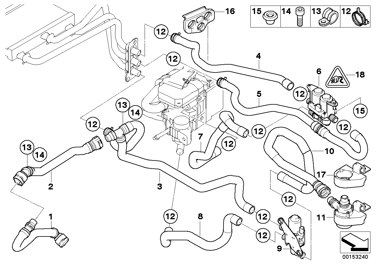 BMW 64 11 6 988 960 - Дополнительный водяной насос unicars.by