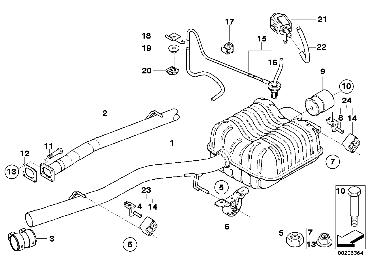 BMW 07119906650 - Болт, система выпуска unicars.by