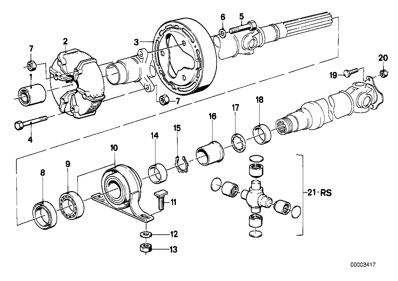 BMW 26 12 1 209 532 - Подшипник карданного вала, центральная подвеска unicars.by