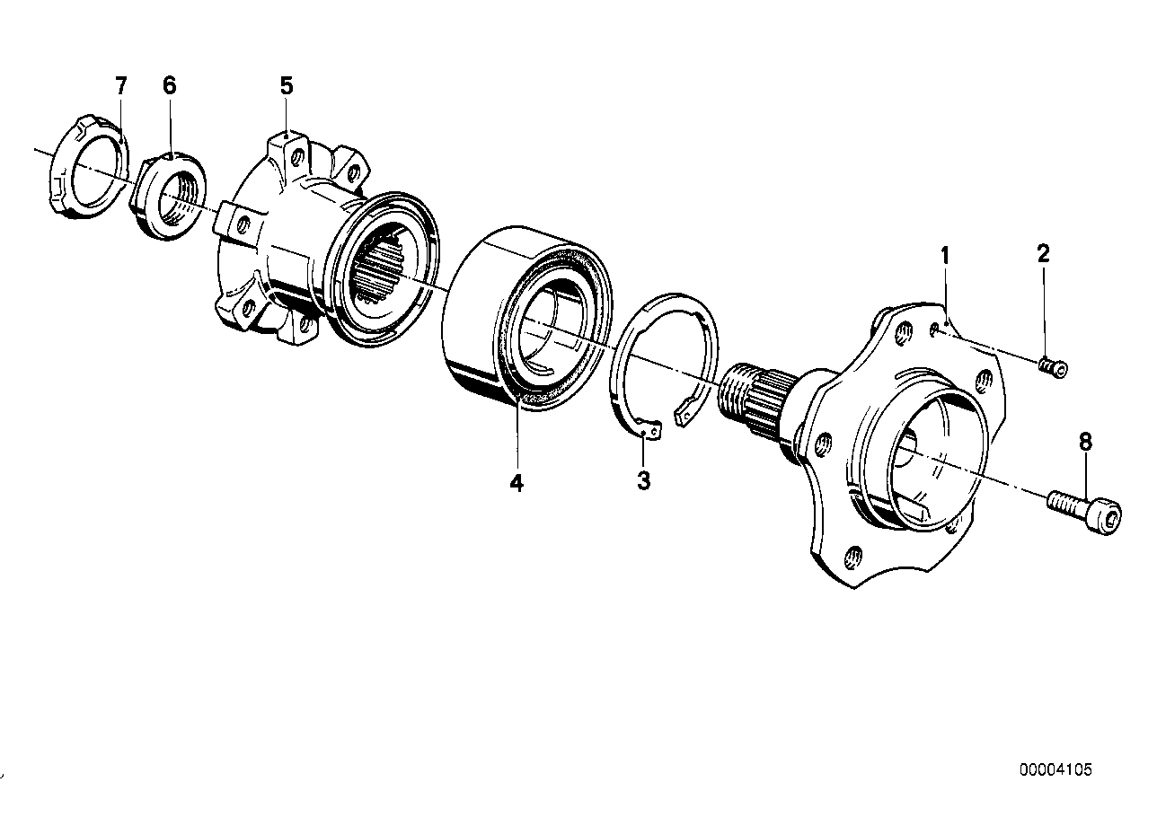 BMW 33 41 1 125 664 - Гайка, шейка оси unicars.by