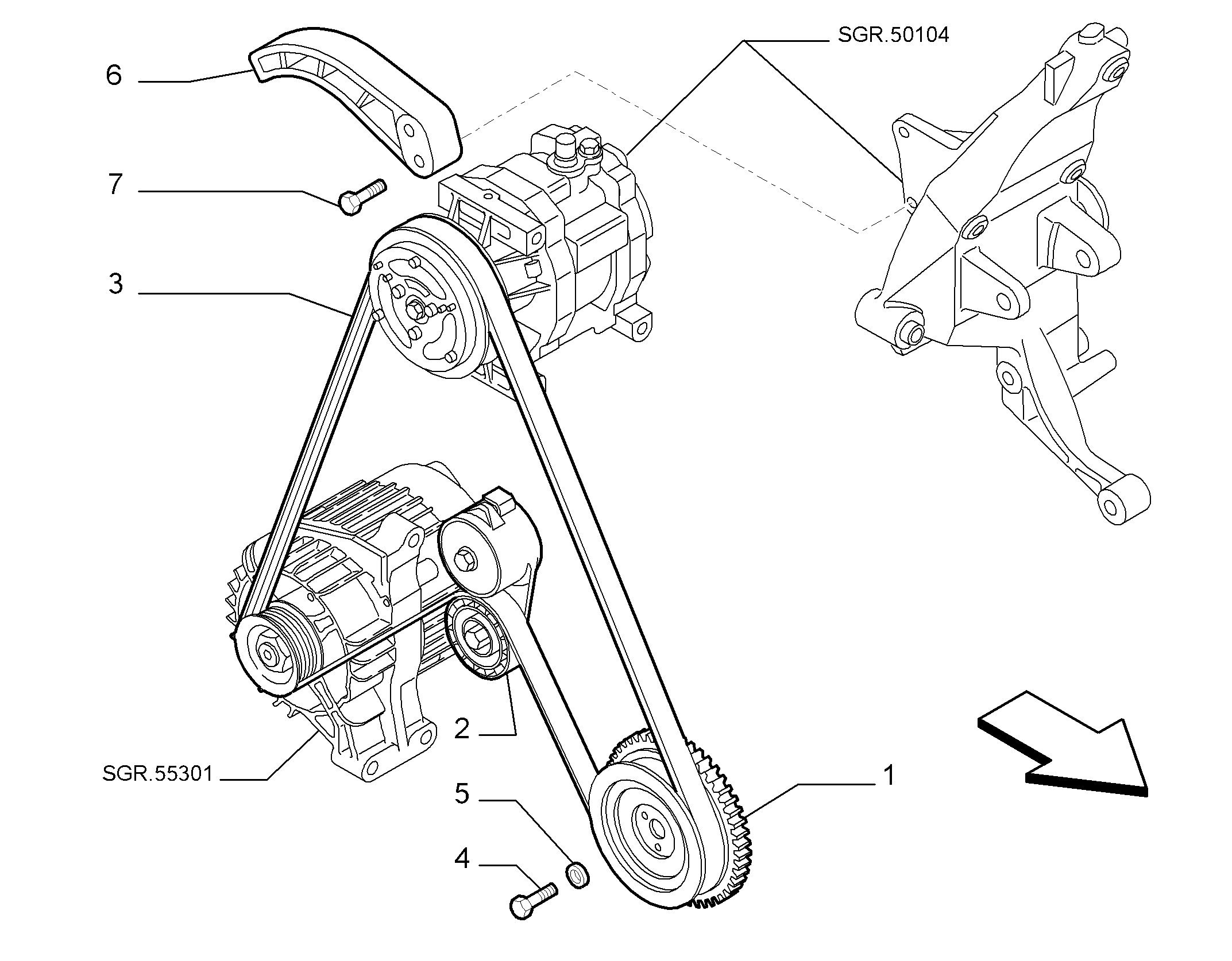 FIAT 55219226 - Поликлиновой ремень unicars.by